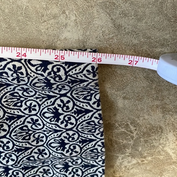 256. Tory Burch size 4 Tailored Pants blue/cream - Picture 7 of 10